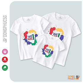 Mua Áo gia đình We are 1 Đồng phục gia đình 3/4/5 người giá rẻ Thun cotton dày dặn Màu trắng GD320T - Size 1 tại SGSHOP