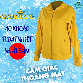 Mua Áo khoác nữ thoát nhiệt Nhật Bản Goking, 6 túi to tiện dụng, vải thun 100% cotton mỏng nhẹ thoáng mát, thấm hút mồ hôi. Áo chống nắng hàng hiệu...