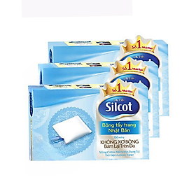 Mua Bộ 3 Hộp Silcot Bông Trang Điểm (bông tẩy trang) Nhật Bản (82 Miếng/Hộp) tại Tiki Trading