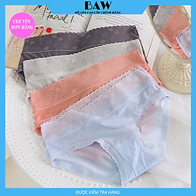 Mua BỘ 5 QUẦN LÓT LỤA LẠNH FABIC CẠP CAO KHÁNG KHUẨN KHÔNG LỘ VIỀN CAO CẤP thương hiệu BAW QLN16 - Bộ 5 quần lót màu ngẫu nhiên - M (40-48kg) tại...
