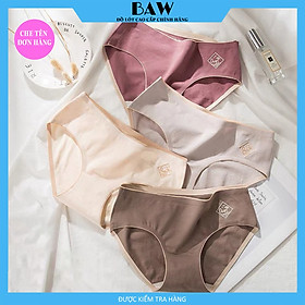 Mua Bộ 5 Quần lót nữ O2 Cotton Ép Không Đường May, chất liệu thoáng mát thương hiệu BAW QLN14 - Bộ 5 quần lót màu ngẫu nhiên - M (36-45kg) tại Baby...