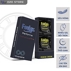 Mua Bao cao su Feelex Performa siêu mỏng, kéo dài thời gian quan hệ hộp 10 pcs - Hộp 10 bcs tại OZOVN STORE
