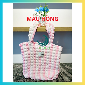 Mua [CHỌN MẪU]-Túi Tote đeo vai chất xốp thiết kế xếp ly có sức chứa lớn phong cách Hàn Quốc - Hồng tại SOTAGO
