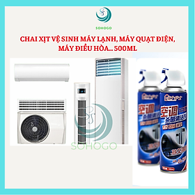 Mua Chai xịt vệ sinh máy lạnh/ máy điều hòa, máy quạt điện và các loại quạt thông gió khác...500ML, loại bỏ vi khuẩn, nấm mốc, mùi hôi khó chịu-...