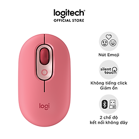 Mua Chuột không dây bluetooth Logitech POP MOUSE - giảm ồn, nút emoji tùy chỉnh - Hàng chính hãng - Màu Hồng HeartBreaker tại Logitech Official Store