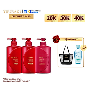 Mua Combo 2 Dầu Gội TSUBAKI Dưỡng Tóc Bóng Mượt và Dầu Xả TSUBAKI Dưỡng Tóc Bóng Mượt (490ml/chai) tại Tiki Trading
