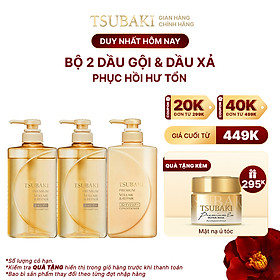 Mua Combo 2 Dầu Gội TSUBAKI Phục Hồi Ngăn Rụng Tóc và Dầu Xả TSUBAKI Phục Hồi Ngăn Rụng Tóc (490ml/chai) tại Tsubaki Official Store