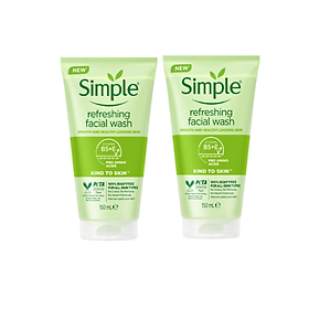 Mua Combo 2 Sữa rửa mặt Simple giúp da sạch thoáng 150mlx2 tại Tiki Trading
