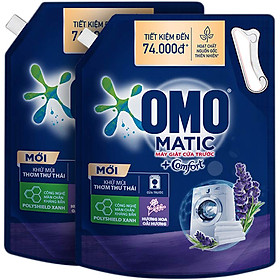 Mua Combo 2 túi nước giặt OMO Matic chuyên dụng Cửa Trước Lavender Khử Mùi Thư Thái 3.6kg tại Tiki Trading