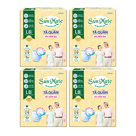 Mua Combo 4 Tã Quần Người Lớn SunMate Mềm Mại - L8 (8 Miếng/Gói) tại Tiki Trading