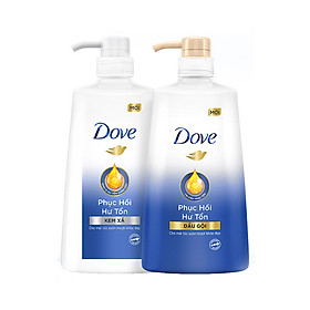 Mua Combo Dove Phục Hồi Hư Tổn Dầu Gội 640g + Kem Xả 610g tại Tiki Trading