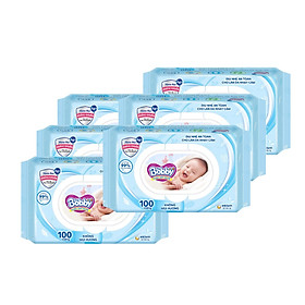 Mua Combo Tiết Kiệm: 6 Gói Khăn Ướt Bobby Care Không Hương 100 Miếng/Gói tại Tiki Trading