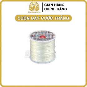 Mua Cuộn dây co giãn xỏ vòng tay, đính cườm, xâu vòng cổ, xâu chuỗi, đàn hồi tốt, siêu bền - Cuộn dây cước màu trắng tại Trầm Hương HÀ XÁ