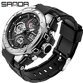 Mua Đồng hồ Nam SANDA 6008 NAUY Chuẩn Bền Quân Đội, 2 Máy Chạy Song Song, Chống Nước Rất Tốt - BẠC tại masali