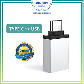 Mua Đầu Chuyển Đổi USB Type C Sang USB 3.0 Hàng Chính Hãng, Hub Type C, Hub chuyển đổi USB Type-C Sang USB 3.0 - Hàng Chính Hãng - Bạc tại VinBuy