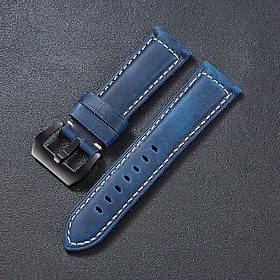 Mua Dây Đồng Hồ Da Bò Size 18/ 20/22/24mm – Dây Đồng Hồ da bò BO-17 tặng kèm chốt thông minh - Xanh Navy-Khóa Đen, Xanh Navy-Khóa Đen tại TINY