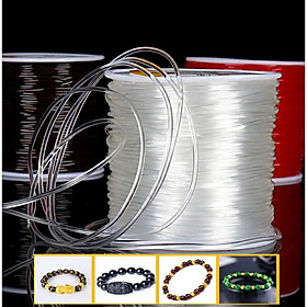 Mua Dây Thun Co Giản, Dây Cước Đàn Hồi Xỏ Chuỗi Hạt size 1mm dài 100m - Trắng - 1mm dài 100m tại AUCOSTA