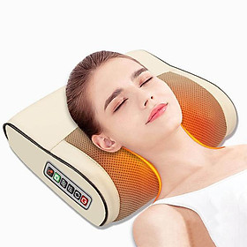 Mua Gối massage hồng ngoại trị liệu 16 bi - Máy massage Cổ, Vai, Gáy, Lưng, Eo tại kosuytu