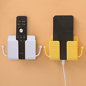 Mua Kệ Dán Tường Để Remote, Đồ Dùng/ Giá Đỡ Sạc Điện Thoại/ Điều khiển tivi, Đa Năng Cao Cấp có 2 móc treo tiện lợi tại Gia Dụng Đăng Khôi