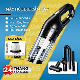 Mua Máy Hút Bụi Cầm Tay Không Dây Sử Dụng Pin Sạc DAMAS DA113C - Hàng Chính Hãng - Màu đen tại DAMAS Official Store