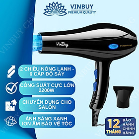 Mua Máy Sấy Tóc Cao Cấp Công Suất Lớn 2200W Chuyên Dụng Cho Hair Salon - Máy Sấy Tóc Bổ Sung Ion Dưỡng Ẩm, Làm Mềm Mượt Tóc - Máy Sấy Tóc Cao Cấp...