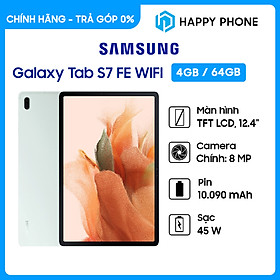 Mua Máy tính bảng Samsung Galaxy Tab S7 FE WIFI (4GB/64GB) - Hàng chính hãng - Đã kích hoạt bảo hành điện tử - xanh tại HAPPY PHONE
