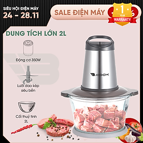 Mua Máy xay thịt, cá, xay đa năng B.COOK 2 lưỡi dao kép cối thủy tinh (350W) - Hàng chính hãng tại BOHMANN VIỆT NAM