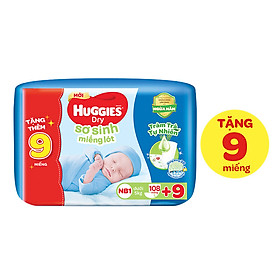 Mua Miếng lót sơ sinh NB1 HUGGIES DRY 108 miếng + 9 miếng tại Tiki Trading