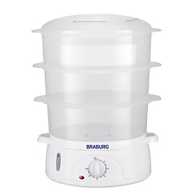 Mua Nồi Hấp Điện Đa Năng 3 Tầng Braburg- Hàng Chính Hãng - 9L tại LION MOM
