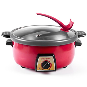 Mua Nồi Lẩu Điện Đa Năng Sunhouse SHD4520 (3L) – Đỏ - Hàng chính hãng tại Tấn Phát SENKO