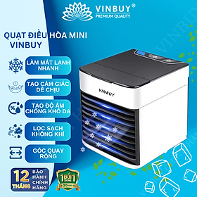Mua Quạt điều hòa mini hơi nước làm mát không khí nhỏ gọn để bàn, nhiều chế độ làm mát, có khay chứa đá, công suất lớn, quạt êm không gây tiếng ồn...