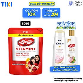 Mua Sữa Tắm Lifebuoy Sạch Khuẩn Bảo Vệ Khỏi 99.9% Vi Khuẩn Chứa Ion Bạc+ Hỗ Trợ Cùng Đề Kháng Da Tự Nhiên Túi 800G tại Tiki Trading