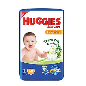 Mua Tã/bỉm quần HUGGIES SKINCARE gói SUPER JUMBO size L 68 miếng tại Tiki Trading