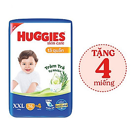 Mua Tã/bỉm quần HUGGIES SKINCARE MEGA JUMBO size XXL 76+4 miếng tại Tiki Trading