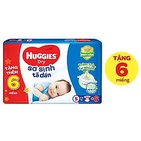 Mua Tã dán sơ sinh Huggies mới S54 (4kg-8kg) - Gói 54 miếng Tràm Trà + Tặng 6 miếng tại Tiki Trading