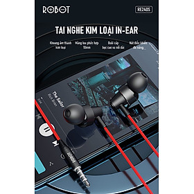 Mua Tai Nghe Có Dây ROBOT RE240S Kim Loại Có Micro Đàm Thoại Hàng Chính Hãng tại Wook Store