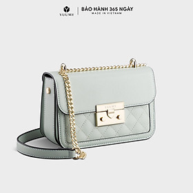 Mua Túi đeo chéo da nữ họa tiết hình thoi thời trang Yuumy Seasand YN147 - Xanh ngọc tại LATA OFFICIAL