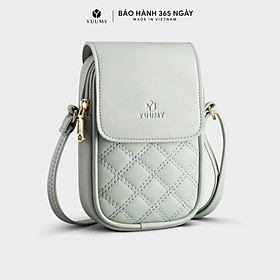 Mua Túi đeo chéo da nữ mini họa tiết hình thoi Yuumy Seasand YN150 - Xanh ngọc tại LATA OFFICIAL