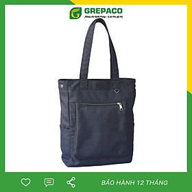 Mua Túi Tote Nữ Thời Trang Hàn Quốc Vải Bố Canvas Màu Đen Dạng Đeo Vai Có Khóa Kéo Nhiều Ngăn Phụ Trong Ngoài Đựng Macbook, Laptop. Phụ Kiện Chống...