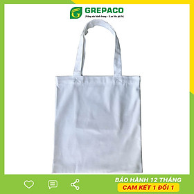 Mua Túi Vải Bố Canvas Tote Trơn Grepaco Không In Màu Trắng Dạng Quai Xách Đeo Vai Có Ngăn Phụ Bên Trong Dùng Đi Học Dạy Vẻ Cho Sinh Viên Học Sinh...