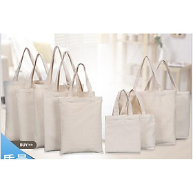 Mua Túi vải bố, Túi vải Canvas trơn Màu Trắng - Màu Đen không khóa kéo - Màu Đen,Size 20cm x 22cm tại Group Case TTM