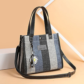Mua Túi xách nữ đeo chéo pha màu kiểu dáng Hàn Quốc sang trọng, thanh lịch TN160 - Xanh đen tại Moon Fashion