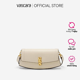 Mua Vascara Túi Xách Tay Hình Thang Phối Khóa - SHO 0215 - Kem - S tại VASCARA OFFICIAL STORE