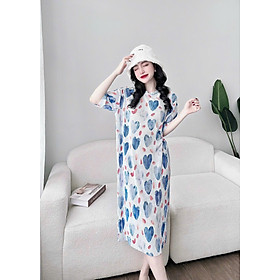 Mua Váy ngủ hai dây nữ vải Cotton lanh lụa mềm mịn thoáng mát, đầm ngủ mặc nhà nữ suông rộng mã V0278 - mẫu 6 - Freesize (40-65 kg) tại New Sky...