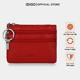 Mua Ví nữ đa năng kèm móc khoá, ví da thật cầm tay nhỏ gọn đi chợ IDIGO FW1-102 - Đỏ tại IDIGO