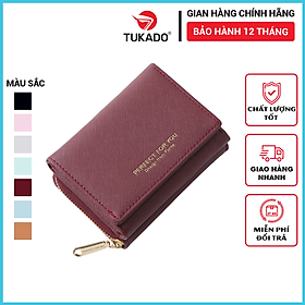 Mua Ví Nữ Mini Cầm Tay PERFECT FOR YOU Dáng Ngắn Nhiều Ngăn Tiện Dụng Chất Da Xước Cao Cấp Cực Đẹp PFY04 - HC6905-001 ĐỎ ĐÔ tại TUKADO Official Store