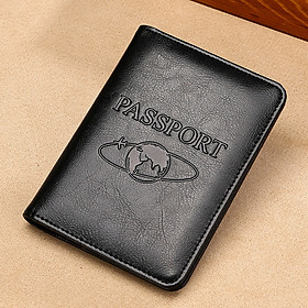 Mua Ví Passport Bao Da Đựng Hộ Chiếu Da Bò Thật (Nhiều Màu) - Đen tại An An Store