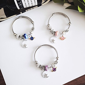 Mua Vòng Tay Lắc Tay Nữ Cao Cấp Kiểu Padora Siêu Đẹp - Tím tại Luckky Shop
