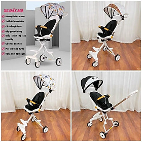 Mua Xe đẩy gấp gọn hai chiều M8, ghế tựa lưng và tay đẩy có thể nâng hạ - màu trắng tại Antoanchobe